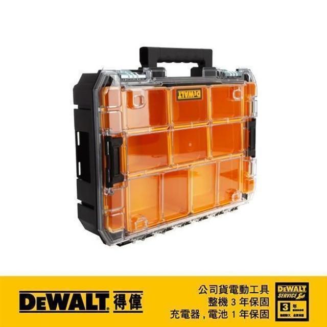 【DEWALT 得偉】變形金剛2.0系列-透明蓋防水收納箱(DWST 82968-1)