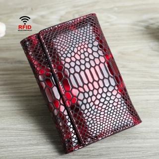 【米蘭精品】現貨+預購 真牛皮短夾真皮錢包手拿包女包包(鱷魚紋頭層牛皮三折女皮夾2色74ep42)