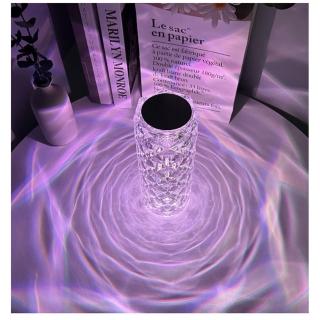 【全方位戶外用品館】水晶玫瑰花氛圍燈(臥室燈 浪漫床頭燈 觸碰燈水晶燈 交換禮物 聖誕禮物)