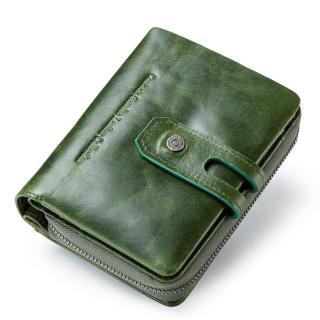 【米蘭精品】現貨+預購 短夾真皮手拿包(錢包牛皮多功能搭扣女皮夾3色74ep45)