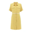 【ILEY 伊蕾】休閒率袖襯衫式洋裝(黃色；M-XL；1232017027)