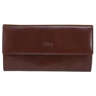 【Sika】義大利時尚真皮掀翻式壓扣長夾(A8284-02深咖啡)