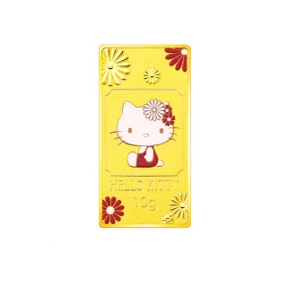 【Just Gold 鎮金店】Hello Kitty 花開富貴金條 10g