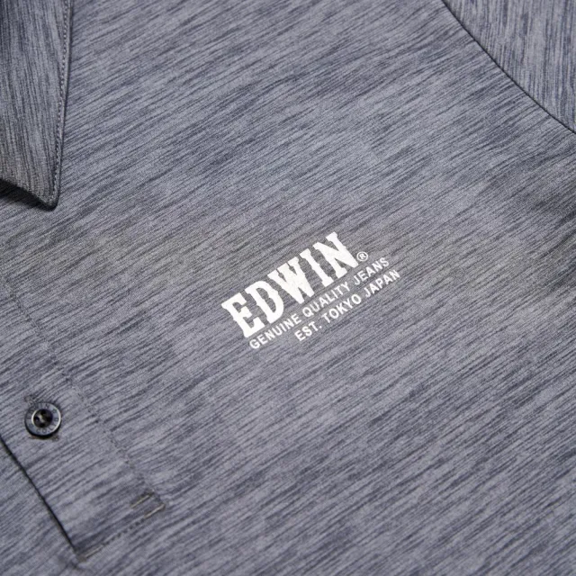 【EDWIN】男裝 涼感系列 短袖POLO衫(暗灰色)