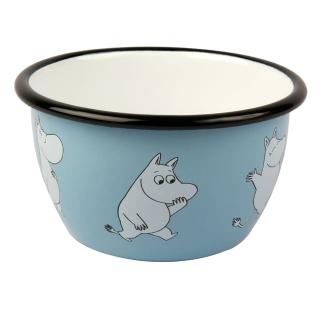 【Muurla】嚕嚕米點心碗 餐碗 琺瑯碗 嚕嚕米 天空藍 600ml(濃湯碗 琺瑯)