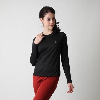 【Vital Salveo 紗比優】女遠紅外線刷毛保暖衣-圓領款/三色(淺灰深灰醬紅-女保暖休閒機能上衣-臺灣製造)