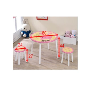 【ONE 生活】兔兔桌椅組(粉紅+白 一桌+2椅)