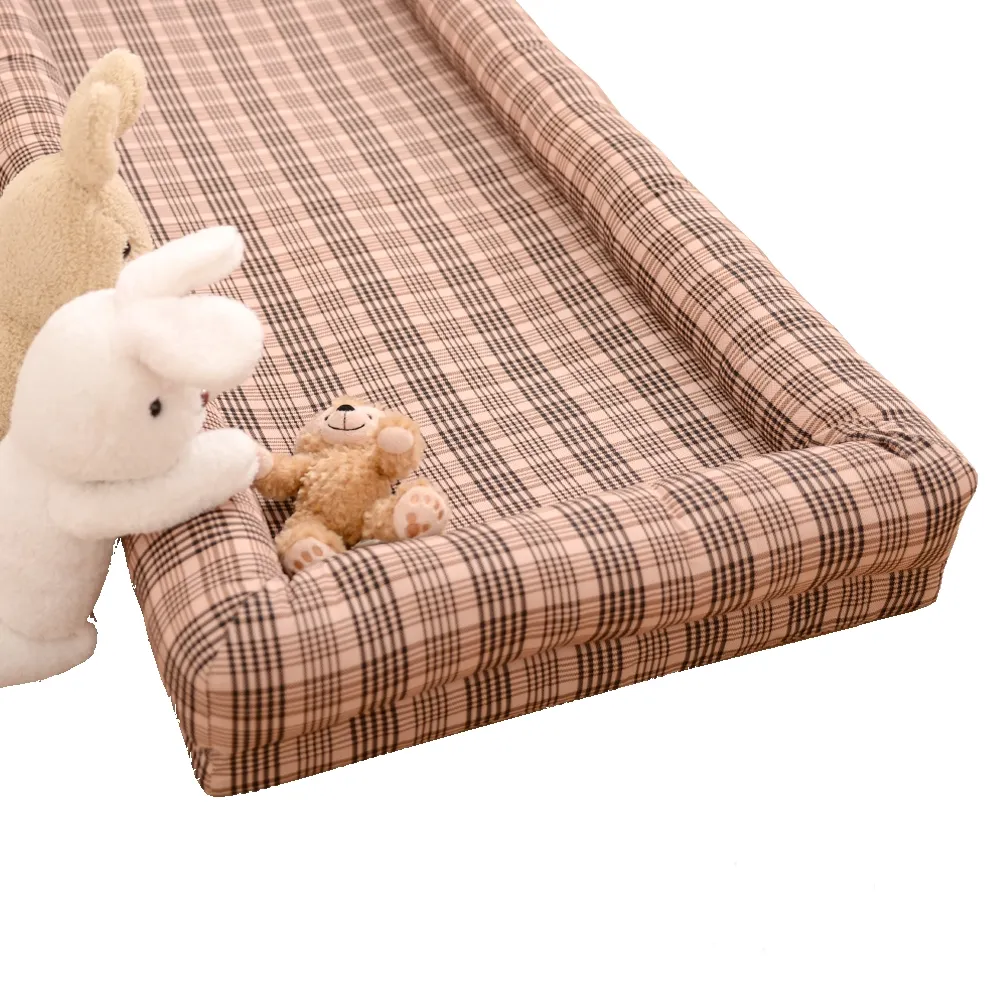 【Embrace英柏絲】典雅格紋系列 寵物睡墊 寵物床 記憶床墊-中(80x50)