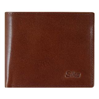 【Sika】義大利素面牛皮簡約中性短皮夾含拉鍊零錢匣(A8220-02深咖啡)
