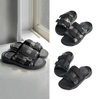 【FUFA Shoes 富發牌】可調式運動風輕量男女拖鞋-黑/迷彩 1PL223/2PL223(女鞋/男鞋/室外拖鞋/拖鞋男)