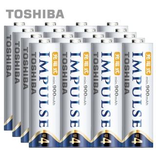 【日本製TOSHIBA】IMPULSE高容量低自放電電池(900mAh 4號16入)