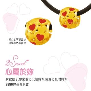 【甜蜜約定2sweet-PE-6260】純金金飾情人女墜-約重0.46錢(七夕情人節)