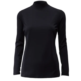 【佳立適】升溫蓄熱保暖衣-女半高領-黑色(使用3M吸濕快排)