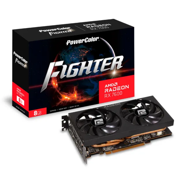 【PowerColor 撼訊】RX 7600 Fighter 8G GDDR6 128bit AMD顯示卡