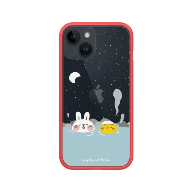 【RHINOSHIELD 犀牛盾】iPhone 12 mini/12 Pro/Max Mod NX手機殼/懶散兔與啾先生-泡溫泉(懶散兔與啾先生)