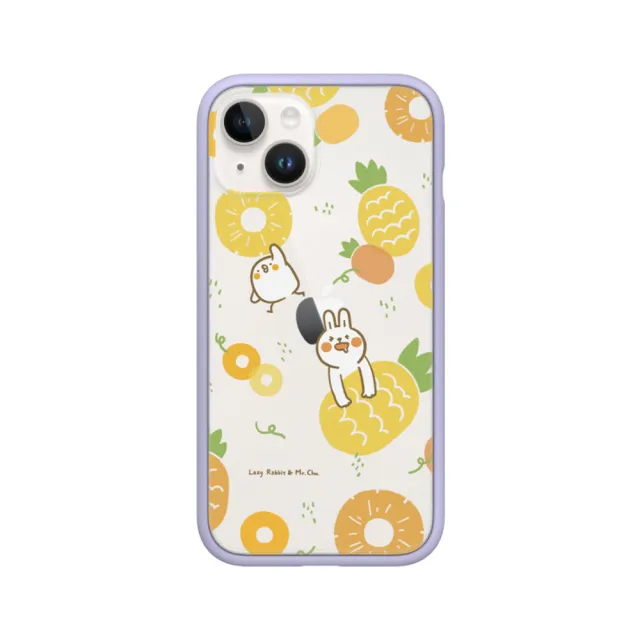 【RHINOSHIELD 犀牛盾】iPhone 12 mini/12 Pro/Max Mod NX手機殼/懶散兔與啾先生-鳳梨(懶散兔與啾先生)