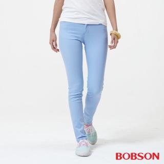 【BOBSON】女款低腰膠原蛋白彩色小直筒褲(8125-51)