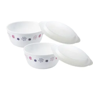 【美國康寧 CORELLE】花漾派對4件式餐碗組(401)