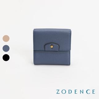 【ZODENCE 佐登司】CUFF進口真皮袖釦設計三折多卡短夾(多色任選)