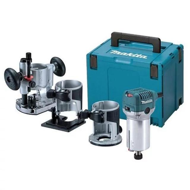 【MAKITA 牧田】木工用雕刻修邊機超值套裝組(RT0700CX5J)