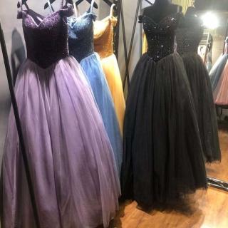 【女神婚紗禮服】高階高貴氣質吊帶蓬蓬裙宴會晚禮服 LA70483 金色(晚宴服 派對)