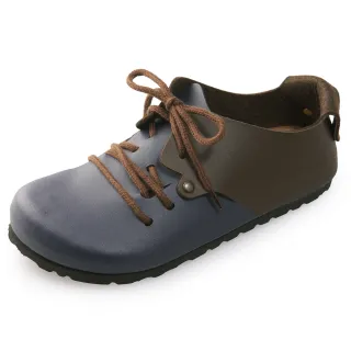 【Joy Walker】休閒撞色拼接綁帶包鞋-藍咖 110P-NY/BN