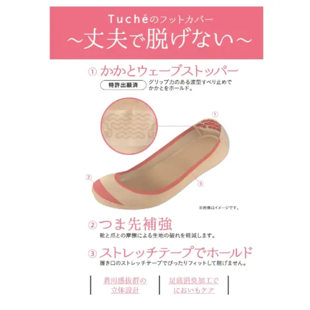 【Gunze 郡是】日本 Tuche 棉混女隱形襪-超淺履(3色)