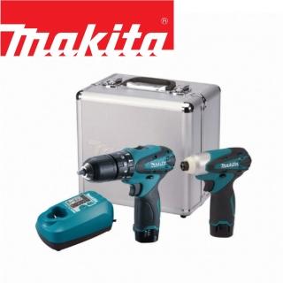 【MAKITA 牧田】10.8V充電式震動起子電鑽+衝擊起子機超值套裝組(DK1493)