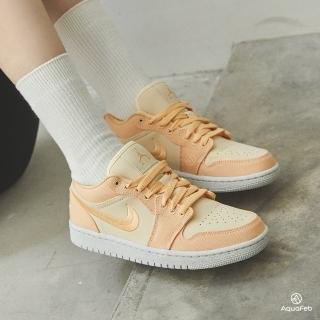 【NIKE 耐吉】Air Jordan 1 Low SE Canvas 女鞋 橘黃色 喬丹 經典 刺繡 休閒鞋 DV0426-200