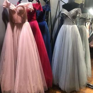 【女神婚紗禮服】高階無袖夢幻長款蓬蓬裙宴會晚禮服 LA70485 紅色(年會主持人 派對)