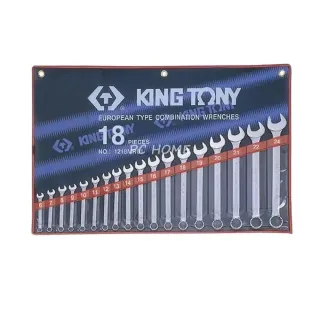 【KING TONY 金統立】專業級工具18件式複合扳手組 梅開扳手 6~24mm(KT1218MR01)