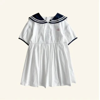 【Roan Jane】經典海軍水手領白洋裝(TM2304-391)
