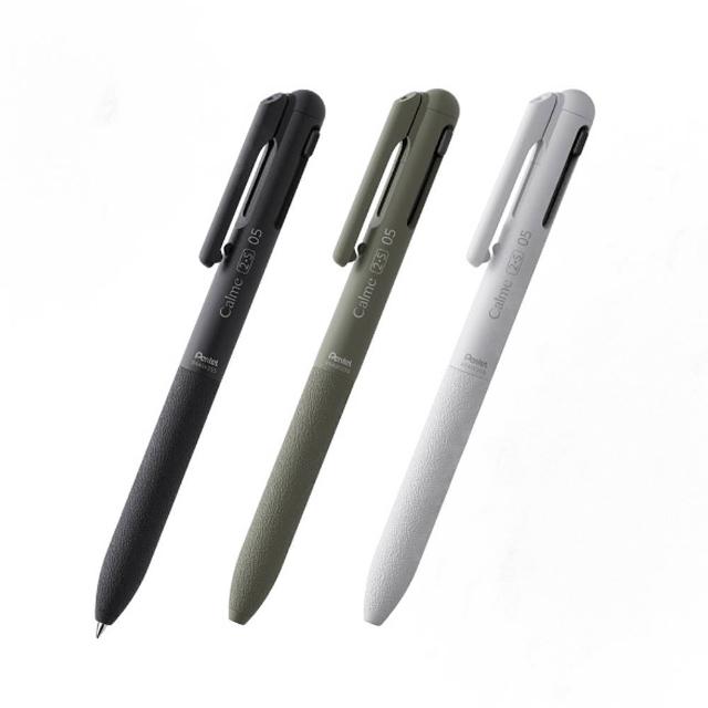 【Pentel 飛龍】Calme靜暮 三用輕油性筆-黑+紅+自動鉛筆 0.5mm/支 XBXAW355