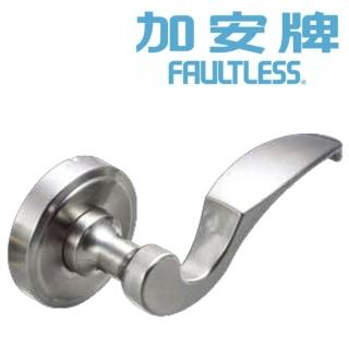 【加安牌】LYK603F 門鎖 水平鎖 通道鎖 門厚加厚款(磨砂銀 不分左右 圓套盤 適用門厚45~60mm)