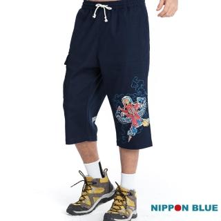 【BLUE WAY】男裝 網路獨家 棒系列風箏梭織 八分褲-日本藍