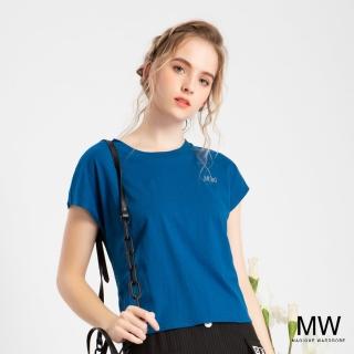 【MAGIQUE WARDROBE】落肩貼鑽荷葉短袖上衣(2色)