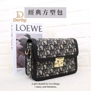 【Derby】經典Logo 金扣小方包、斜揹包 860811