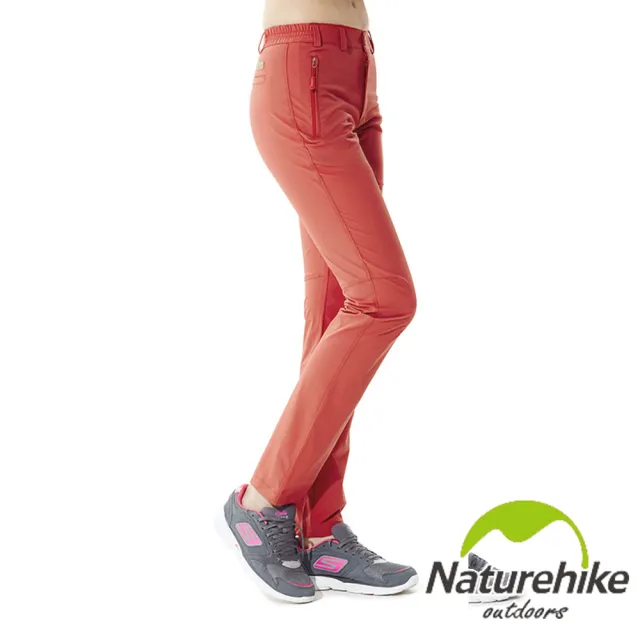 【Naturehike】單色休閒褲/速乾褲/戶外褲 女款(橘紅)