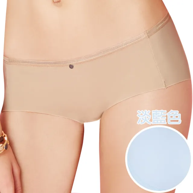 【思薇爾】嗨Q Bra系列M-XL素面低腰平口褲(淡藍色)
