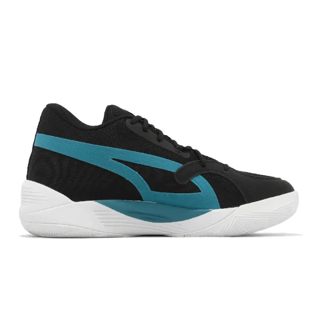 PUMA】籃球鞋TRC Blaze Court 黑土耳其藍男鞋女鞋緩震運動鞋(37658216