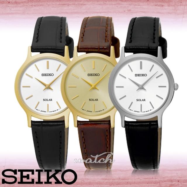 【SEIKO 精工】簡約優雅_指針型太陽能女錶_鏡面3cm(SUP299P1/SUP300P1/SUP302P1)