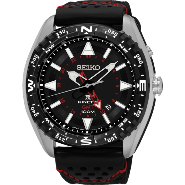 SEIKO Prospex GMT 菁英人動電能手錶-黑 好禮2選1 雙11 優惠(5M85-0AE0R SUN049P2)