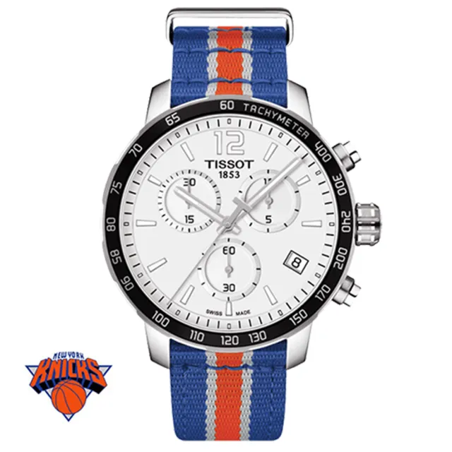 【TISSOT 天梭 官方授權】NBA 紐約尼克隊特別版石英腕錶-42mm 新年 禮物(T0954171703706)