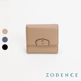 【ZODENCE 佐登司】CUFF進口真皮袖釦設計三折短夾(多色任選)