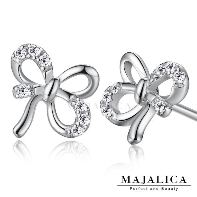 【Majalica】純銀耳環．耳針式．新年禮物(銀色/金色/玫金)