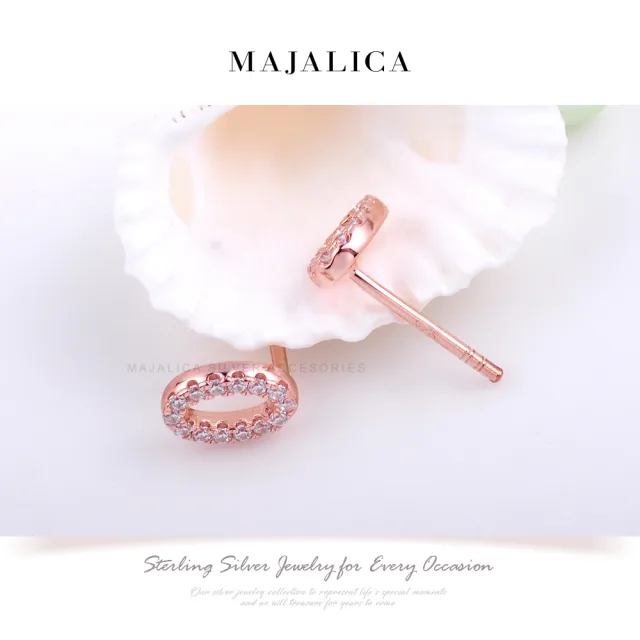 【Majalica】純銀耳環.耳針式.新年禮物(銀色/金色/玫金)