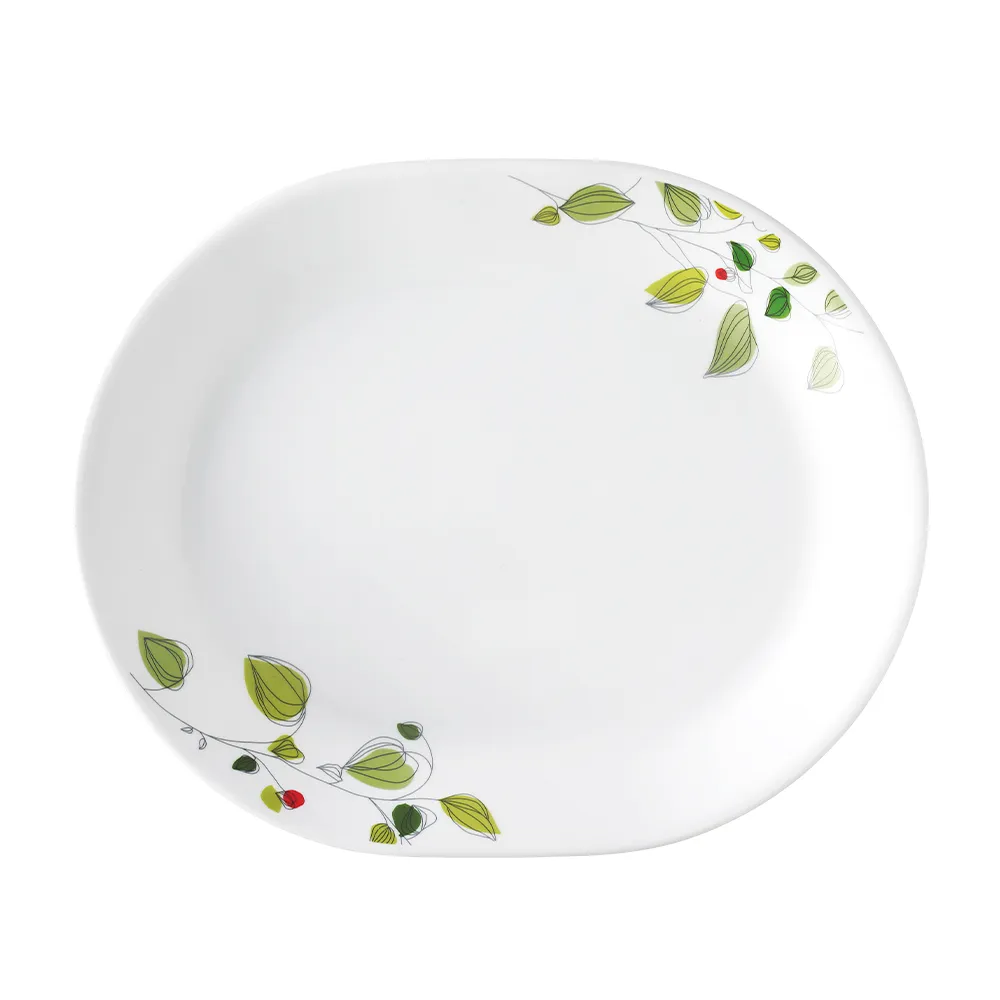 【CORELLE 康寧餐具】12吋腰子盤-綠野微風(611)