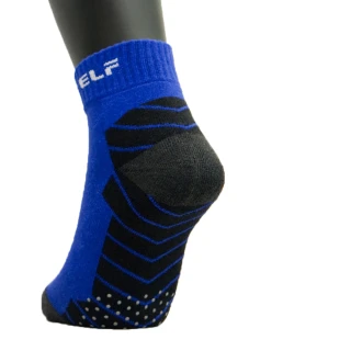 【三合豐 ELF】6雙組 竹炭斜紋底止滑氣墊男性運動襪 腳踏車襪 單車襪(MIT 黑、白、紅、深藍色)