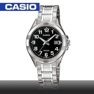 【CASIO 卡西歐】日系-夜黑氣質簡約時尚女錶(LTP-1308D)