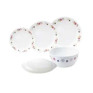 【美國康寧 CORELLE】花漾派對5件式餐盤組(501)